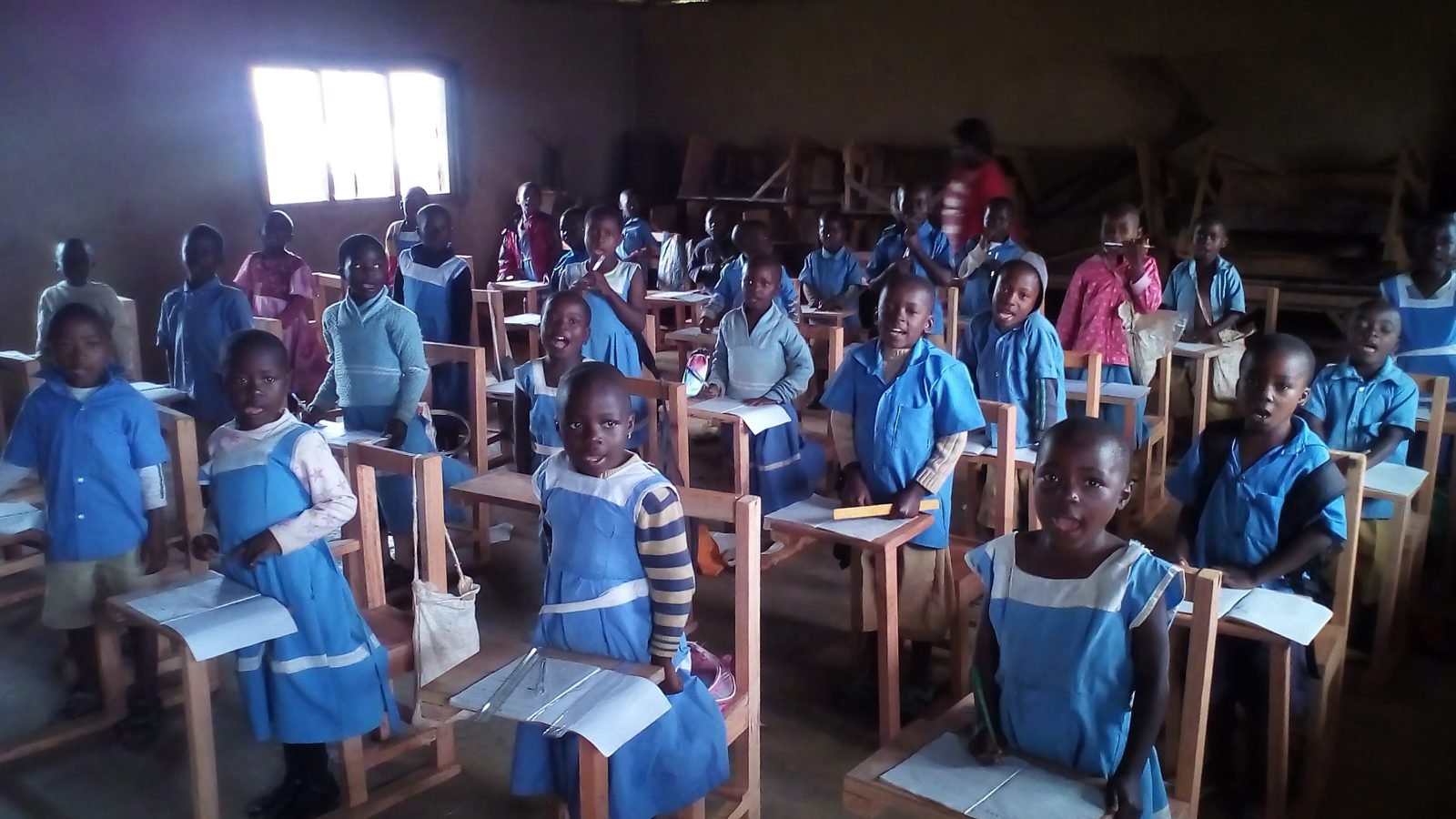 Pupils at their desks