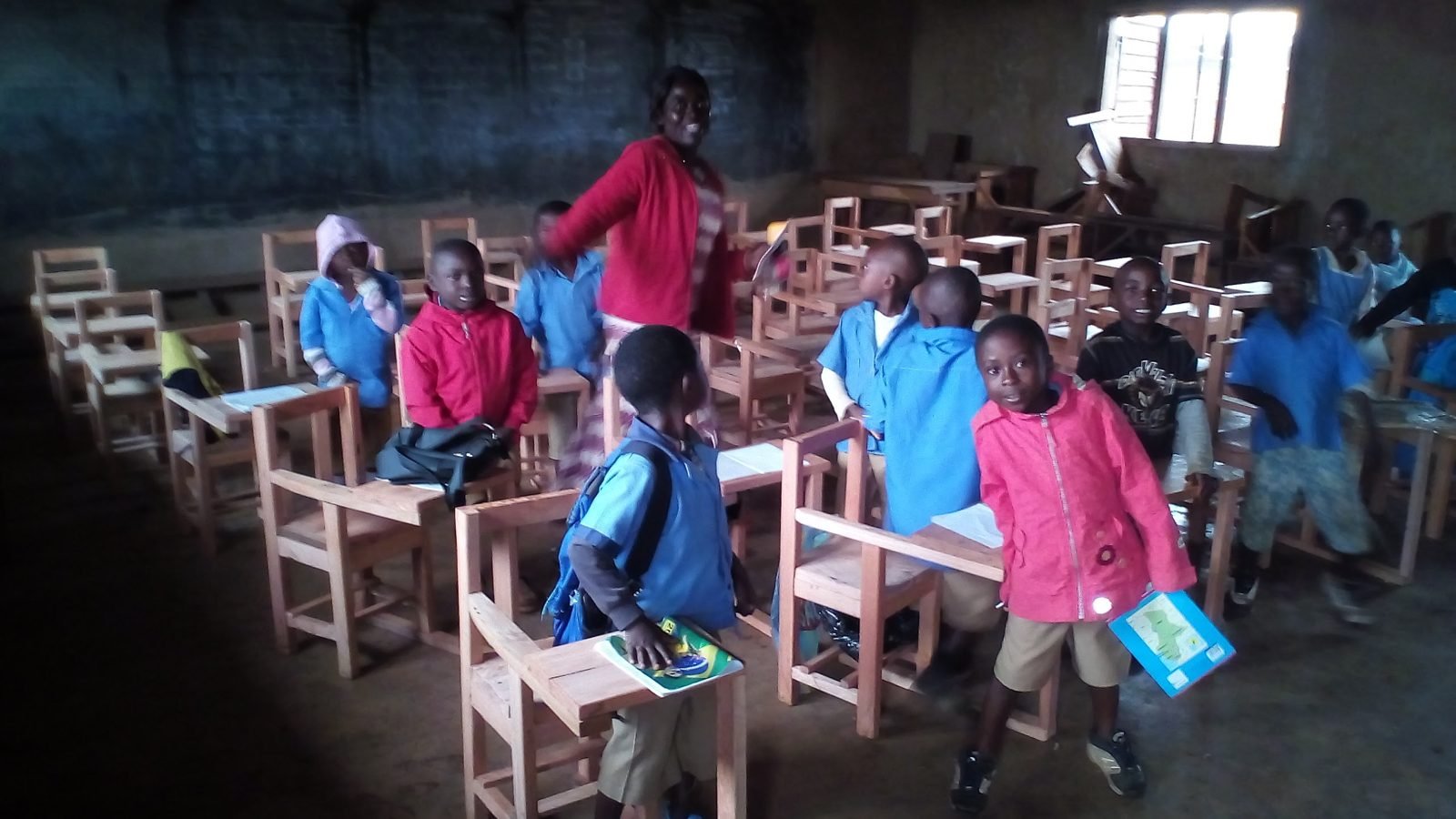 Teacher with pupils